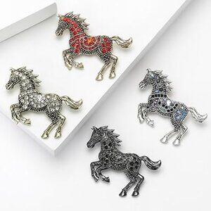 12 Horse Brooch Pins all Different for the Horse Lover